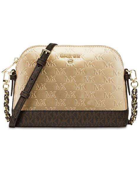 michael michael kors jet set item signature diaper bag|Michael Kors medium dome crossbody.